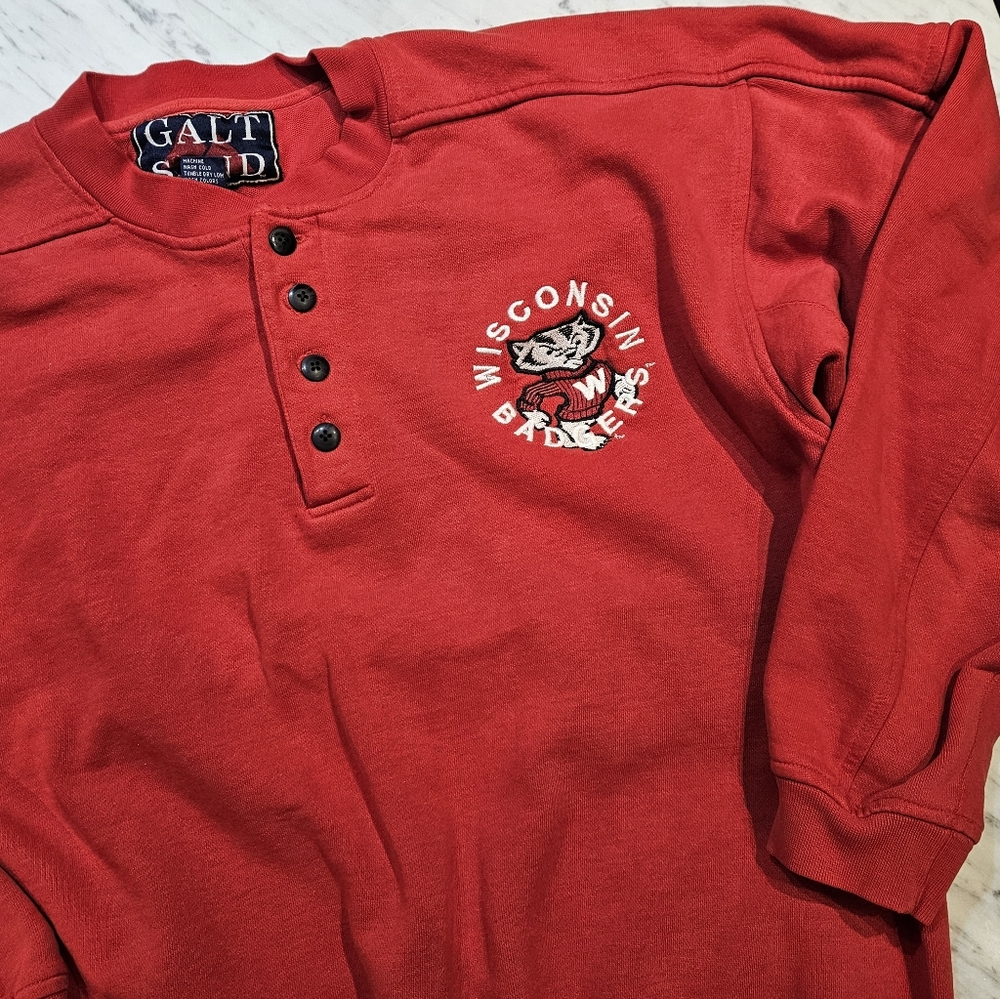 Vintage Galt Sand Wisconsin Badgers Pullover Sweatshirt Mens Sz Medium